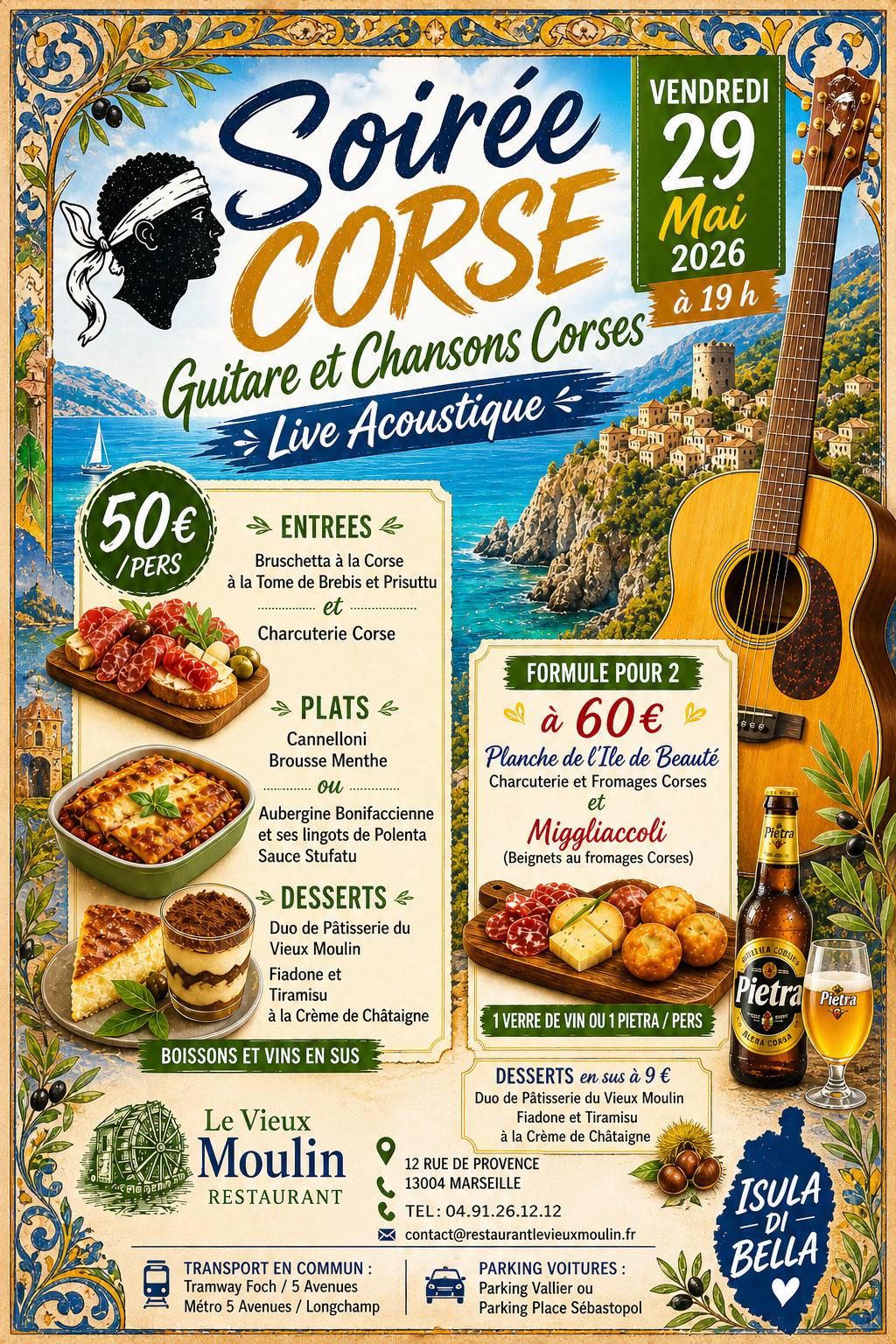 Soirée Corse Vendredi 29 Mai